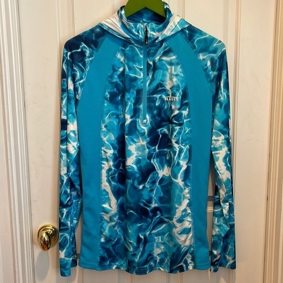Habit ocean blue long sleeve top - Picture 1 of 8